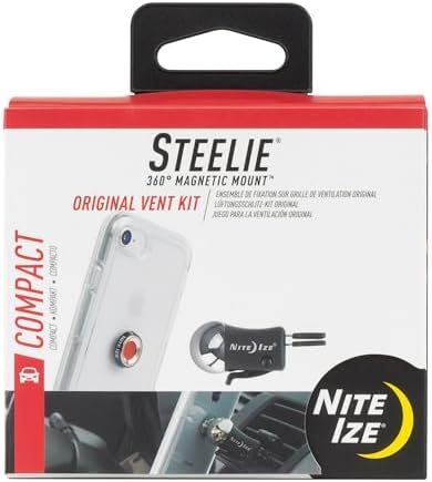 Nite Ize Steelie Original Vent Kit - Magnetic Phone Mount for Car Vents - Car Phone Holder Mount - Car Dashboard and Cell Phone Accessories - Phone Mount with Neodymium Magnets