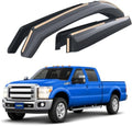 Goodyear Shatterproof in-Channel Window Deflectors for Ford F250 to F550 Super Duty 1999-2016 SuperCrew, Rain Guards, Window Visors for Cars, Vent Deflector, Car Accessories, 4 pcs - GY003430