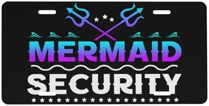 Mermaid Security Front License Plate 6" * 12" for Women