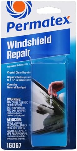 Permatex 16067 Bullseye Windshield Repair Kit, .025 oz. Syringe, .025 Ounce Syringe , White by Permatex