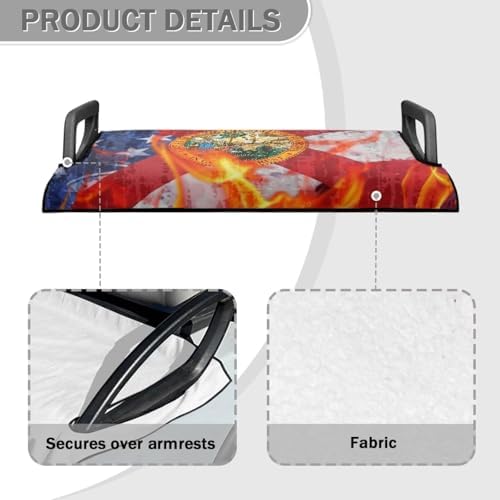Yewattles Golf Cart Seat Cover Portable Club Car Seat Towel Universal Fit 2-Seat Golf Cart - Image 4