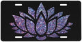 Colorful Lotus Front License Plate 6" * 12" for Women