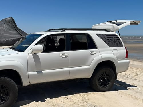 xinghe for Toyota 4runner 2003-2009 Rear Side Window Matte Black American Flag Decal, for Toyota 4runner 2003 2021 2022 2009 2009