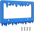 Timtin 1 Set Fluorescent Royal Blue License Plate Frame, Style 1