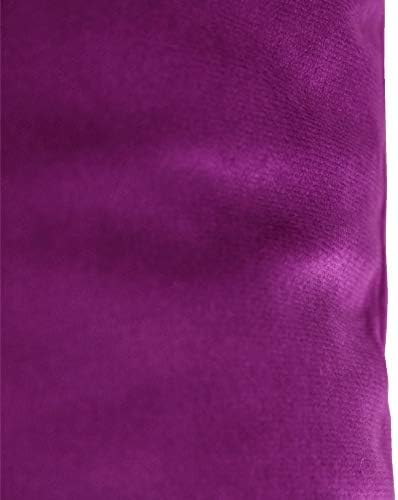 12x20 Inch Set of 2 Rectangle Lumbar Velvet Soft Throw Pillow Cases Solid Cushion Covers Home Decorative for Couch Sofa Bedroom, Purple Magenta - Image 3