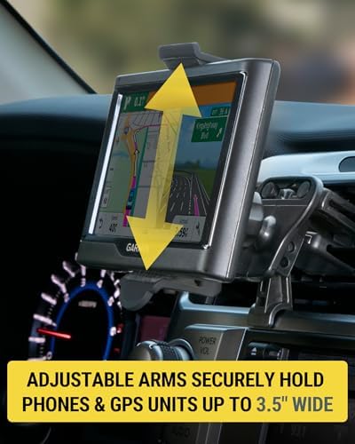 Scosche HVM2-1 Vent Phone Mount for Car, 360° Adjustable Cellphone Stand, Hands-Free Cell Phone Holder for Car Air Vent Compatible with iPhone 16/15/14/13/12 Series & Mobile Phones up to 3.5 inches