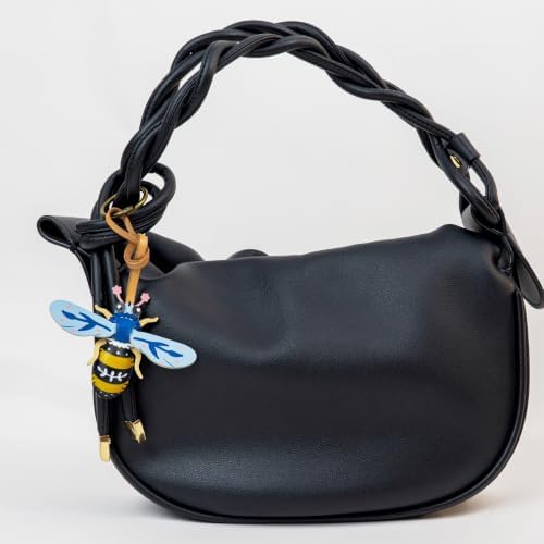 Insects Leather Bag Charm - Unique Purse Charm Keychain for Backpacks