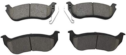 TRQ Rear Brake Pads Ceramic Hardware Wear Sensor