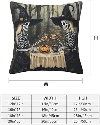 Vintage Skull Throw Pillow Covers 18x18 inch Set of 2 Pillow Case Cushion Cover for Home Sofa Couch Living Room Car Decor - Image 3