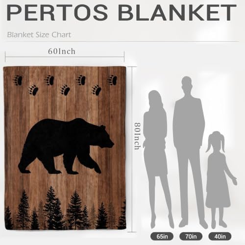 Jekeno Bear Throw Blanket Gifts for Kids Teen Adult 80"x60" - Image 3
