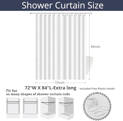 Fall Pumpkin Shower Curtain, Colorful Watercolor Autumn Pumpkins Maple Leaves on The Top Thanksgiving Day Harvest Bathroom Curtain Waterproof Fabric Machine Washable with Hooks, 72" Wx84 L - Image 7