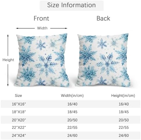 Christmas Snowflake Pillow Covers 22x22 Set of 2 Highly Absorbent - Image 4