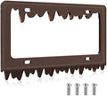 Timtin 1 Set Fluorescent Black License Plate Frame, Style 1
