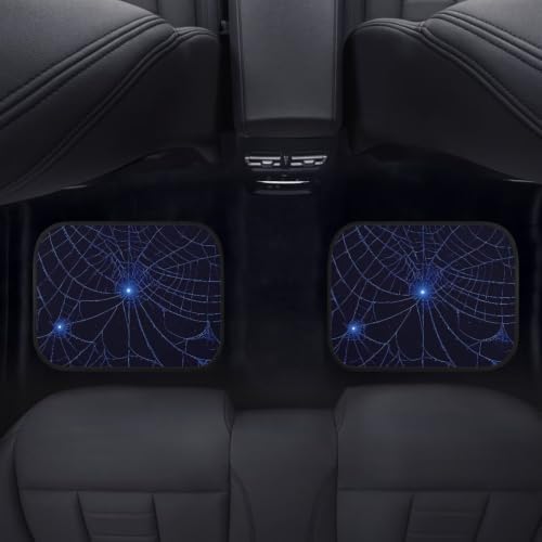 Blue Spider Web Car Rubber Floor Mat 4PCS