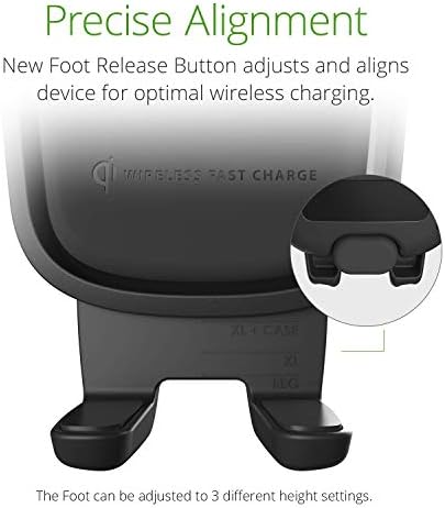 iOttie Car Charger Easy One Touch Wireless 2 Qi Charging CD Slot + Air Vent Combo Phone Mount for iPhone, Samsung Galaxy, Huawei, LG, Smartphones, Black