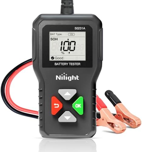 Nilight Car Battery Tester 6V/12V/24V Accurate Digital Auto Analyzer by Nilight