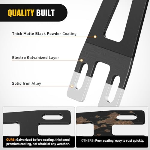 Nilight Hidden Bumper Mounting Brackets for 2009-2018 Dodge Ram 2500 3500