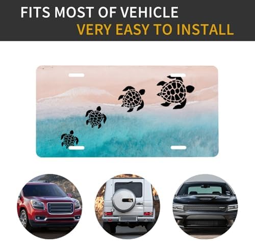 Sea Turtle Ocean Front License Plate 6" * 12" for Women