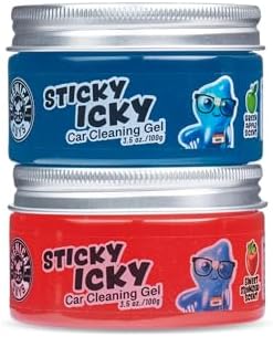 Chemical Guys, Sticky Icky Cleaning Gel, Green Apple & Strawberry, 2 Pack