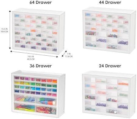 IRIS USA 36-Drawer Storage Cabinet, Bead Craft Supplies, Made in USA, White - Image 5