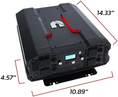 Cummins 3000 Watts Inverter Modified Sine Wave Truck Inverter 12 Volts to 110 Volts Four AC Outlets Two USB Ports (Plus Cable Kit)- CMN3000W - Inverters for Vehicles, Van Life, Camping - Image 3