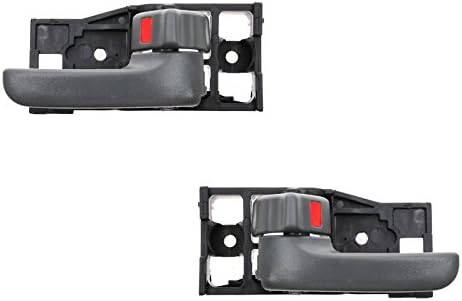 TRQ Dark Gray Front Inside Door Handle Pair