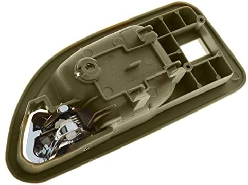 TRQ Rear Right Interior Door Handle Chrome & Beige Passenger Side