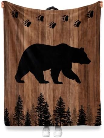 Jekeno Bear Throw Blanket Gifts for Kids Teen Adult 80"x60" - Image 2