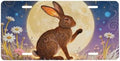 Moon Bunny Front License Plate Car Decorative License Plates