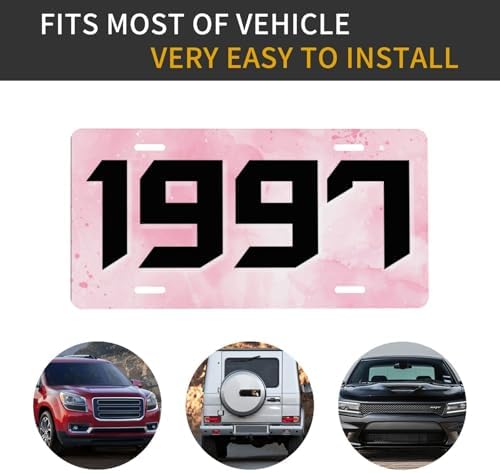 Pink 1997 Front License Plate 6" * 12" for Women