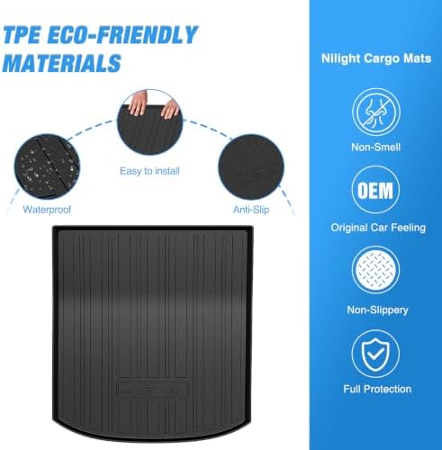 Nilight Cargo Mat for Audi A4 S4 Sedan 2017-2025