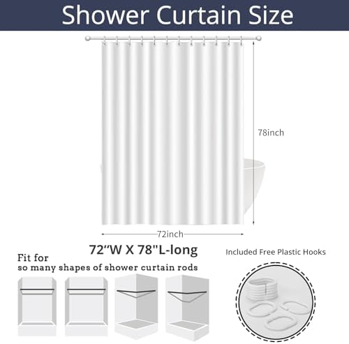 Fall Pumpkin Shower Curtain, Colorful Watercolor Autumn Pumpkins Maple Leaves on The Top Thanksgiving Day Harvest Bathroom Curtain Waterproof Fabric Machine Washable with Hooks, 72" Wx78 L - Image 7