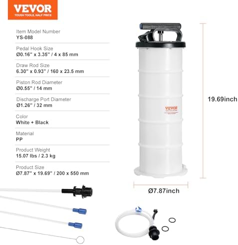 VEVOR 6.5L Manual Oil Extractor Pump, Fluid Extractor Pump for Automotive - Image 7
