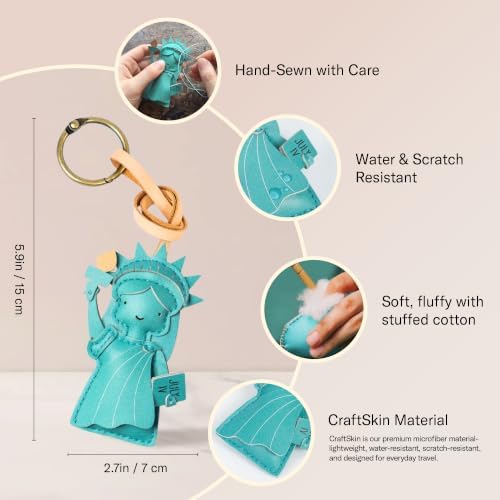 Travel Icon Leather Bag Charm - Unique Keychain Purse Charm For Handbags