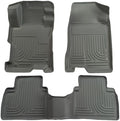 Husky Liners Weatherbeater Floor Mats | Fits 2006-2011 Honda Civic 4-Door | Front & 2nd Row, 3-pc Grey - 98412