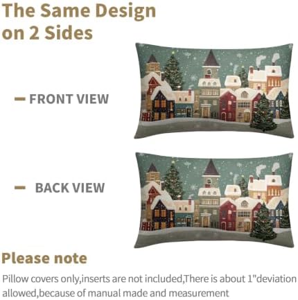 Winter Christmas House Lumber Pillow Covers 12x20 Set of 2 Highly Absorbent - Image 6