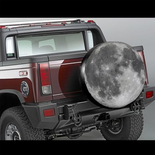 Full Moon Astronomy Spare Tire Cover Weatherproof Waterproof Wheel Tire Cover UV Sun Protection Wheel Tire Protector Tyre Cover Universal Fit for Truck Off-Road Vehicle Trailer RV SUV 16 Inch