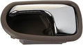 TRQ Driver Side Interior Door Handle Chrome & Brown Compatible with 1995-2003 Mazda Protege