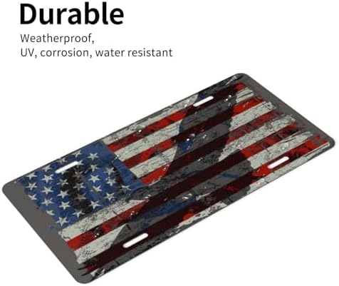 Eagle American Flag Retro Front License Plate 6" * 12" for Women