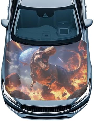 Plante Dinosaur Hood Cover for Truck Breathable Waterproof Fabric Dust-Proof Engine Protection Cover Universal for Cars