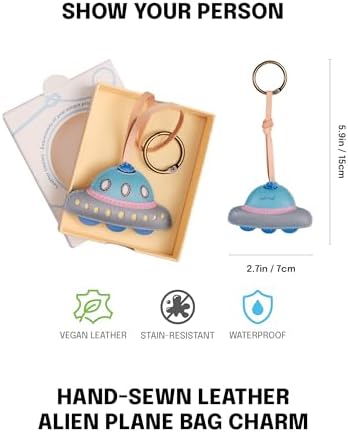 Universe Leather Bag Charm - Unique Purse Charm Keychain for Backpacks