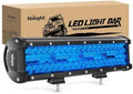 Nilight 12 Inch LED Light Bar Blue Triple Row 240W Spot Flood Combo 30000LM Driving Boat Off Road Fishing Hunting Emergency Safety Lighting for UTV Pick-up Van Tractor