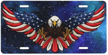 American Flag Eagle Front License Plate 6" * 12" for Women