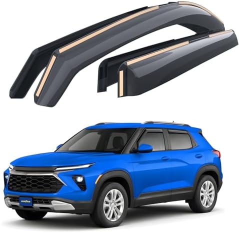 Goodyear Shatterproof in-Channel Window Deflectors for Chevrolet (Chevy) Trailblazer 2021-2026, Rain Guards, Window Visors for Cars, Vent Deflector, Car Accessories, 4 pcs - GY009012