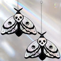 Yalikop 2 Pcs Death Moth Stained Glass Suncatcher Window Hanging Gothic by Yalikop