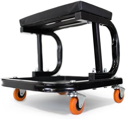 WEN 73011T 250 lb. Capacity Rolling Mechanic Seat with Onboard Storage - Image 4