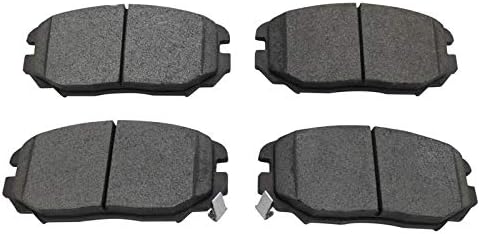 TRQ Front Brake Pads Ceramic Hardware Wear Sensor