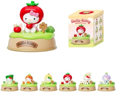 Hello Kitty Blind Box - Sanrio Light Up Absorption Movable Swing Toy Style Mini Figurines Fruit Vegetable Stories Collectible for Home Car Fragrance Decor Birthday Gifts, Random One Figure by MINILIKE