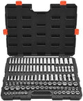 VEVOR Socket Set, 104 Pieces, 3/8 inch Drive Socket Tool Set, Metric Size from 6 to 24 mm, Deep and Standard, Mechanic Tool Kit with Storage Case, Chrome Plated CR-V Alloy Steel, for Automotive Repair by VEVOR