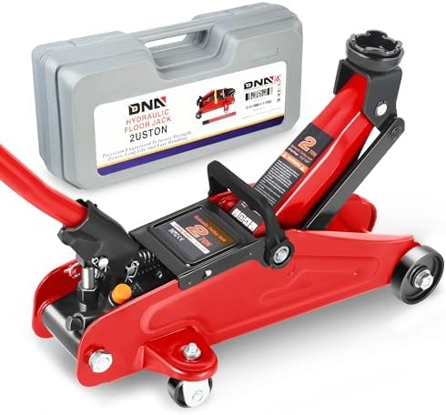 DNA MOTORING 2 Ton Low Profile Hydraulic Floor Jack, Red, 4000 lbs Capacity by DNAMOTORING-Tools